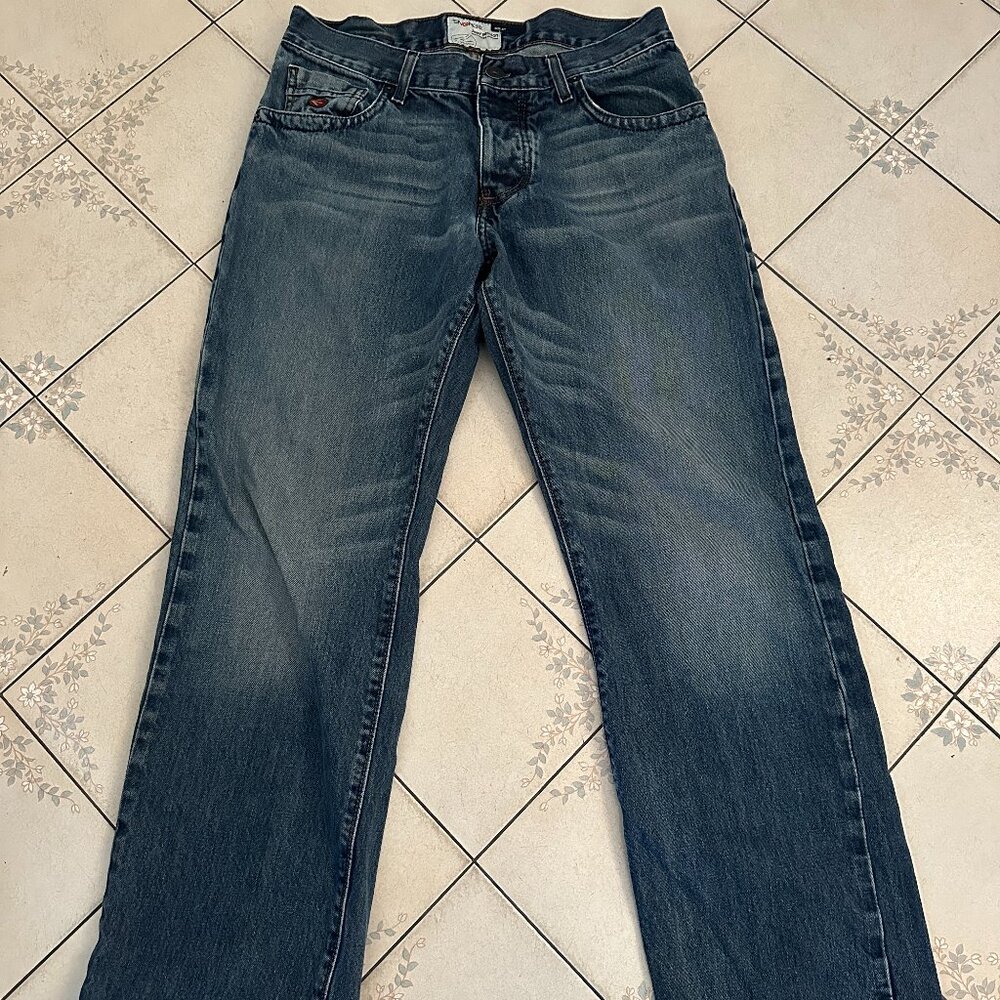 Dark blue energie jeans straight leg